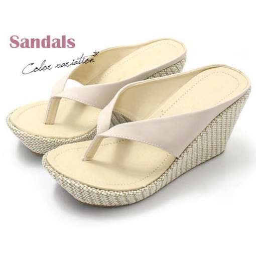 2015 New Women Sandals Slippers Flip Flops Fashion Platform Sandals Wedeges Slippers High Heels Beach Slippers Big Size 40-43