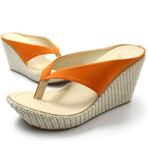 2015 New Women Sandals Slippers Flip Flops Fashion Platform Sandals Wedeges Slippers High Heels Beach Slippers Big Size 40-43