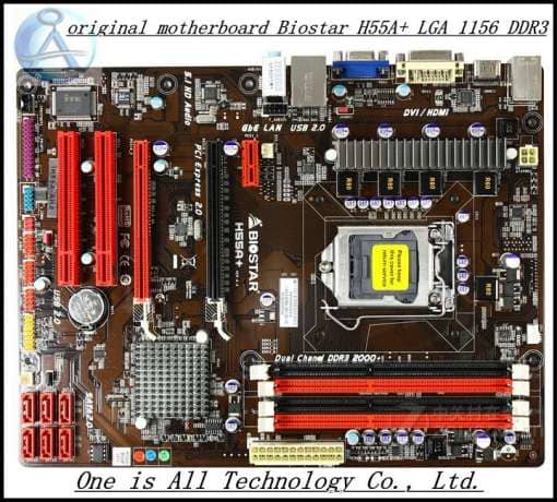Biostar H55A+ LGA 1156 DDR3 emaplaat