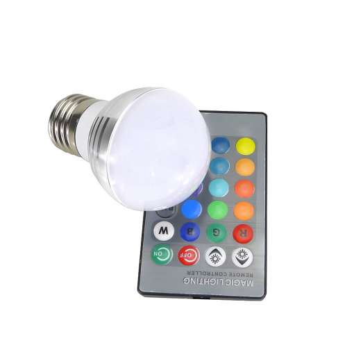 Muudetavate värvidega LED pirn