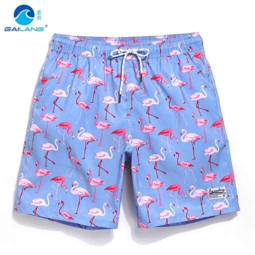 Sinised ujumispüksid flamingodega