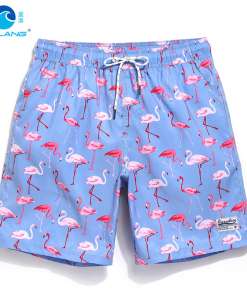 Sinised ujumispüksid flamingodega