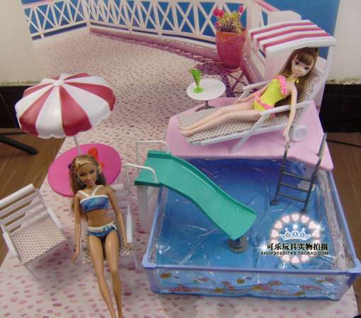 Ujumisbasseiniga komplekt Barbiedele