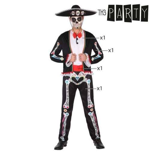 Maskeraadi kostüüm täiskasvanutele Th3 Party Skelett