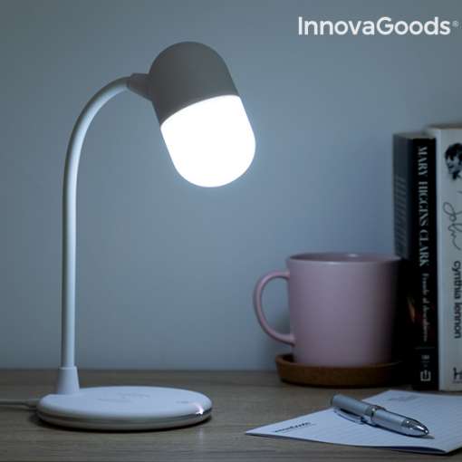 LED-lamp koos Kõlari ja Juhtmevaba Laadijaga Akalamp InnovaGoods