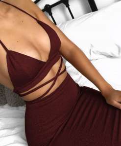 Fashion two pieces set women clothing sexy crop tops and pencil dress spaghetti strap two pieces outfits